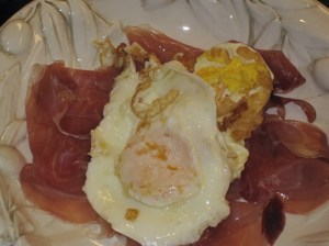 Fried Eggs Over Prosciutto