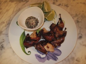 Lacquered Quail with Lime Salt & Pepper