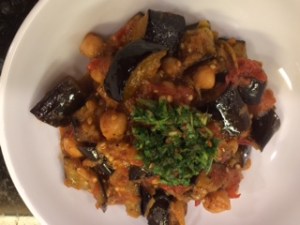 Eggplant with Chickpeas