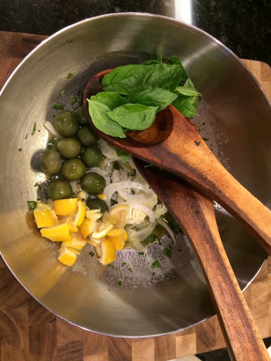 Candied lemon salad. I added a bit more mustard, but I can eat the stuff with a spoon. 